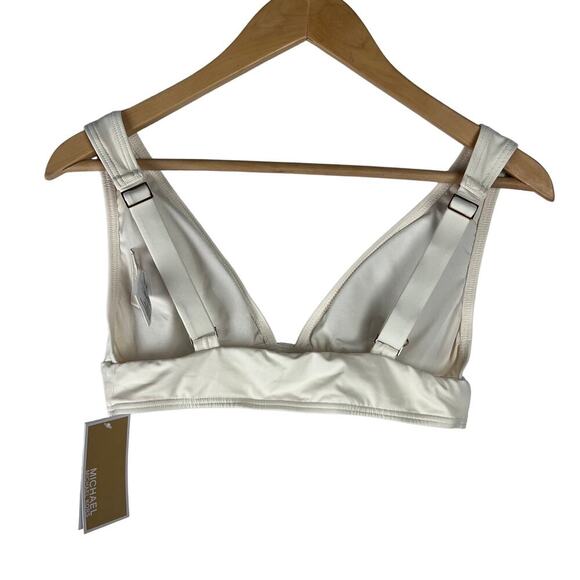 Michael Kors Women's Halter Top Grommet-Detail Bikini Set In Bone SZ S New - Picture 7 of 10